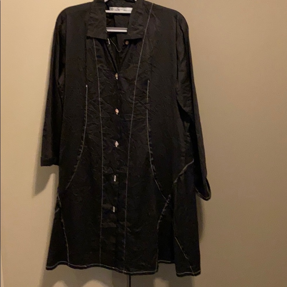 Block ankle length jacket